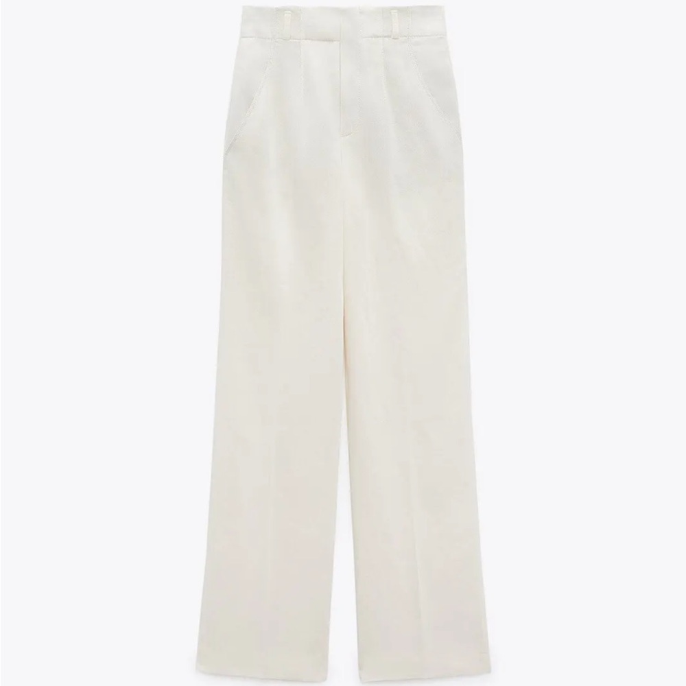 Zara High-waisted Straight Cut Trousers-S - Picture 4 of 12